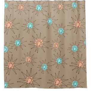 Mid-Century Modern Starburst Pattern Tan