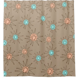 Mid-Century Modern Starburst Pattern Tan