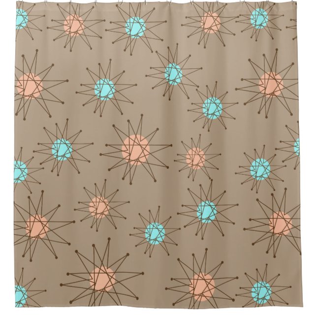 Mid-Century Modern Starburst Pattern Tan (Front)