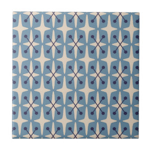 Mid Century Modern Starburst Pattern Tile