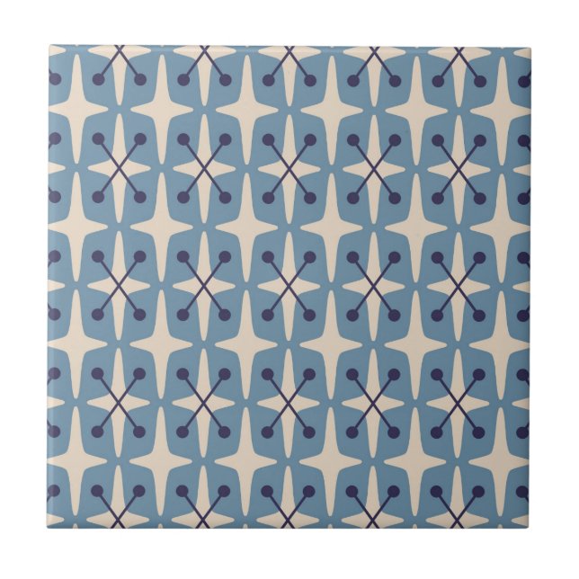 Mid Century Modern Starburst Pattern Tile (Front)