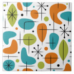 Mid Century Modern Starburst Pattern Tile<br><div class="desc">Colorful Mid Century Modern Atomic Age Starburst Pattern.</div>