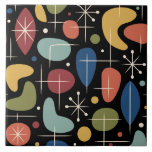 Mid Century Modern Starburst Pattern Tile<br><div class="desc">Colorful Mid Century Modern Atomic Age Starburst Pattern.</div>