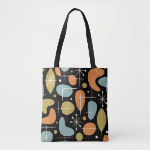 Mid Century Modern Starburst Pattern Tote Bag