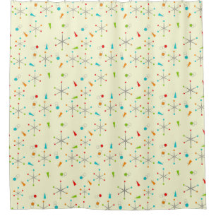 Mid-Century Modern Starburst Pattern Yellow