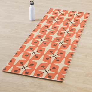 Mid Century Modern Starburst Pattern Yoga Mat