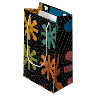 Mid-Century Modern Starburst Quilt  Small Gift Bag