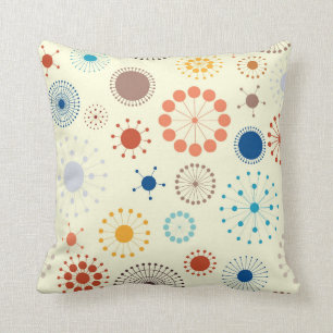 Mid Century Modern Starburst Throw Pillow
