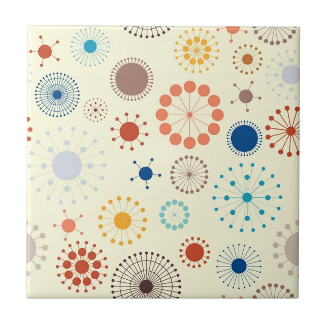 Mid Century Modern Starburst Tile (Front)