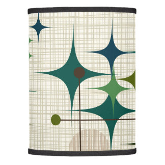 Mid Century Modern Starbursts and Globes Lamp Shade