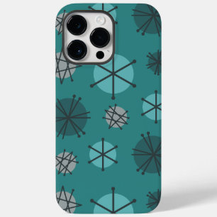 Mid Century Modern Starbursts Teal Case-Mate iPhone 14 Pro Max Case