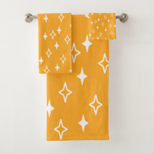 Mid-Century Modern Stars Bath Towel Set