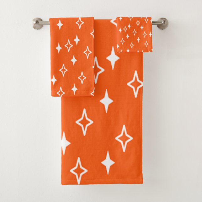 Mid-Century Modern Stars   Bath Towel Set (Insitu)