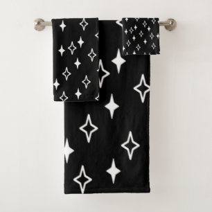 Mid-Century Modern Stars Bath Towel Set