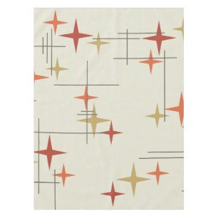 Mid Century Modern Stars Tablecloth