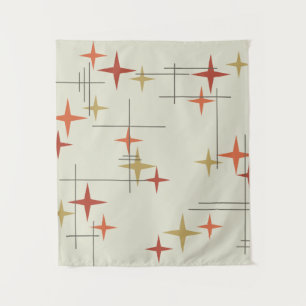 Mid Century Modern Stars Tapestry