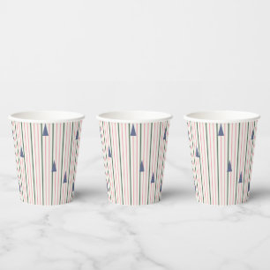 Mid-century Modern Stripe Paper Cups