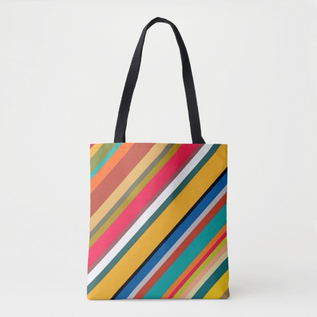Mid-Century Modern Stripes  Tote Bag (Front)