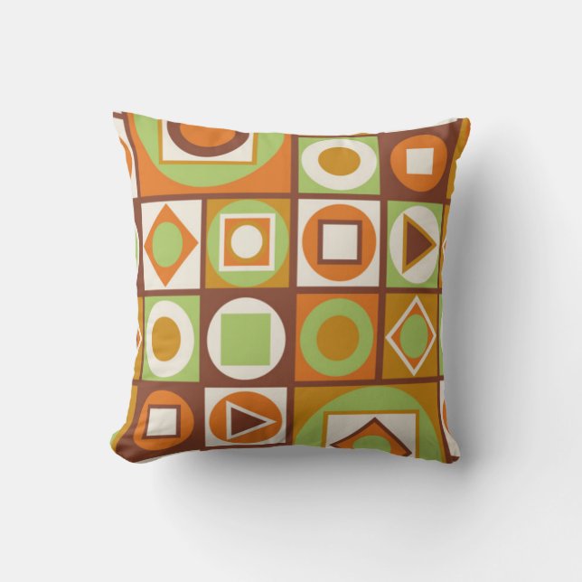 Mid-Century Modern Style 11 Throw Pillow (Front)
