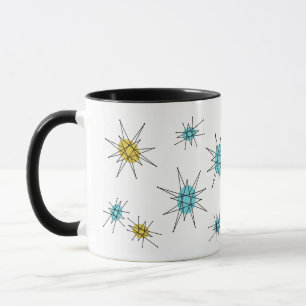 Mid Century Modern style, Atomic Starburst Mug
