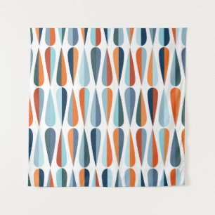 Mid century modern style retro seamless pattern wi tapestry