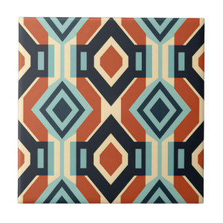 Mid-Century Modern Stylised Geometric Pattern Tile