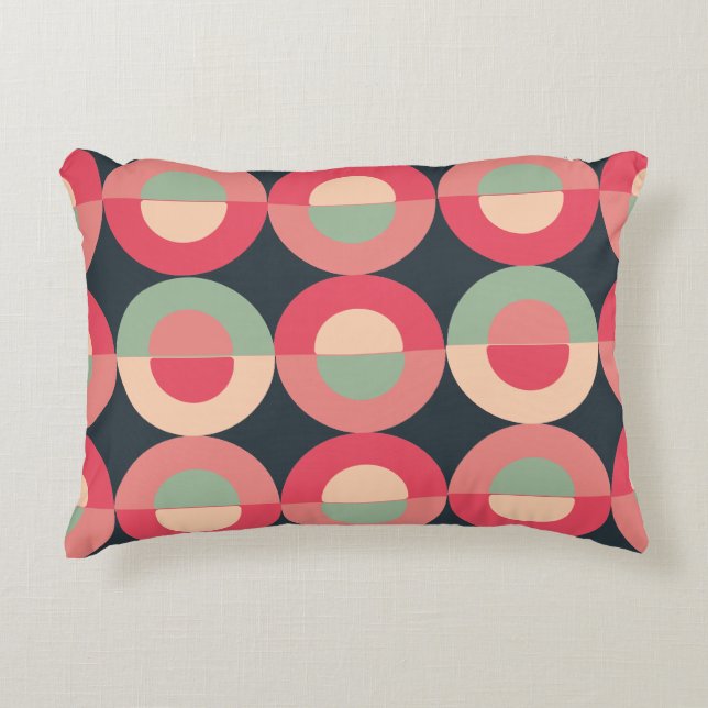 Mid-Century Modern Summer Sunset       Accent Pillow (Front)