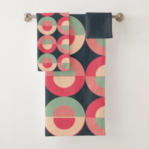 Mid-Century Modern Summer Sunset      Bath Towel Set