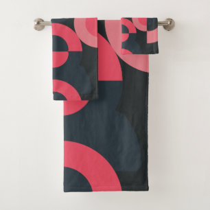 Mid-Century Modern Summer Sunset Bath Towel Set
