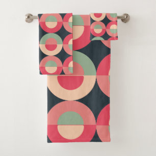 Mid-Century Modern Summer Sunset   Bath Towel Set