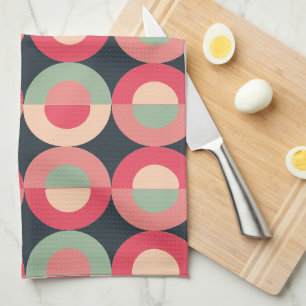 Mid-Century Modern Summer Sunset      Kitchen Towel