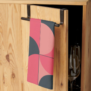 Mid-Century Modern Summer Sunset Kitchen Towel