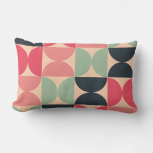 Mid-Century Modern Summer Sunset Lumbar Pillow