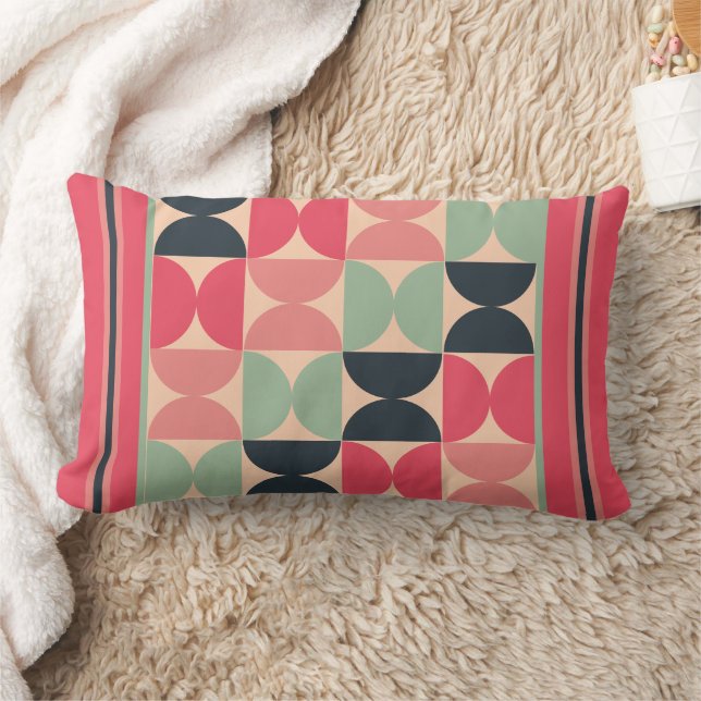 Mid-Century Modern Summer Sunset    Lumbar Pillow (Blanket)