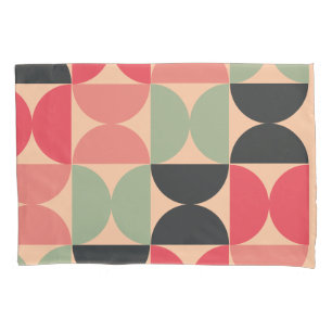 Mid-Century Modern Summer Sunset   Pillowcase