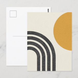 Mid century modern Sun & Rainbow Postcard
