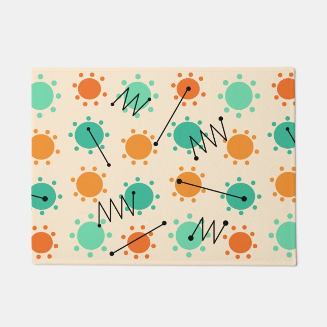 Mid Century Modern Sunshine Doormat (Front)