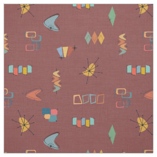 Mid Century Modern Textured Grey Sangria Fabric