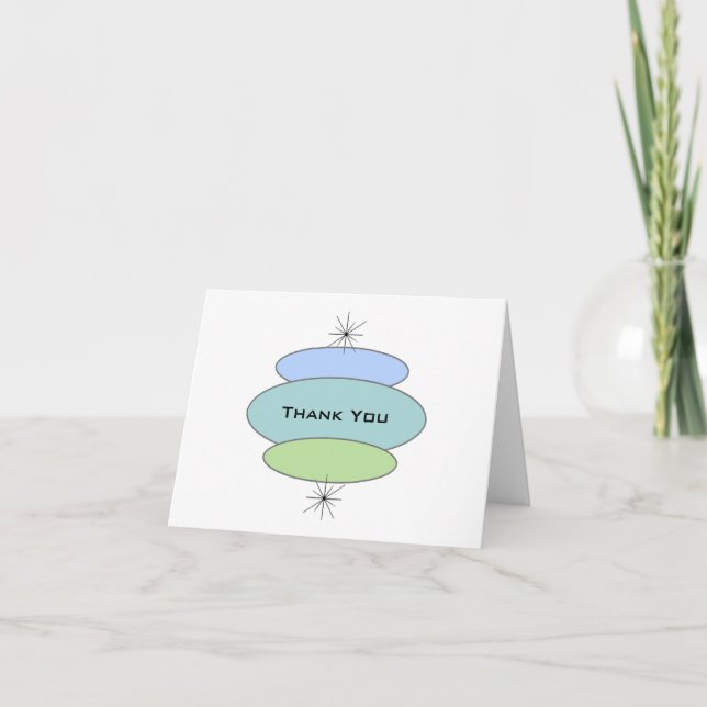 mid-century modern thank you card (Front)