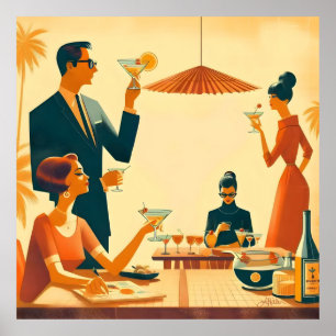 Mid Century Modern The Cocktail Critics Poster
