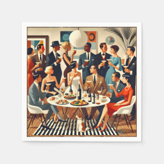 Mid Century Modern The Martini Intellectuals  Napkin