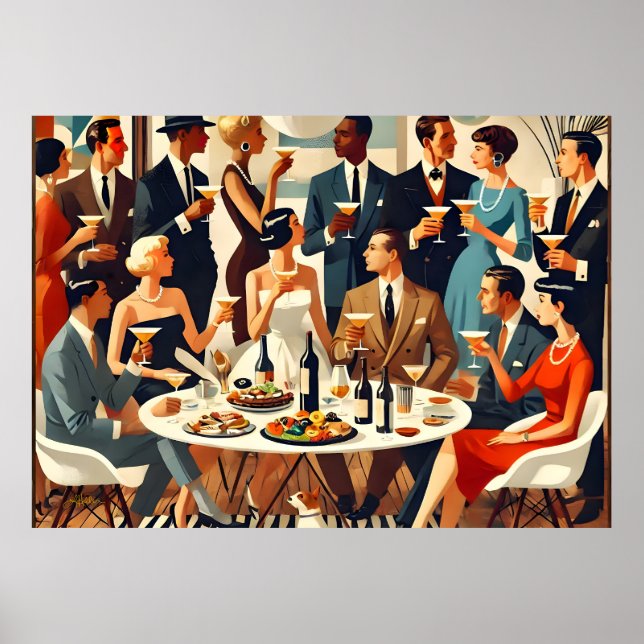 Mid Century Modern The Martini Intellectuals  Poster (Front)