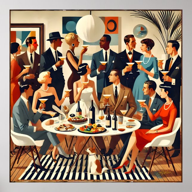 Mid Century Modern The Martini Intellectuals  Poster (Front)