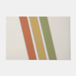 Mid Century Modern Three Stripes  Doormat