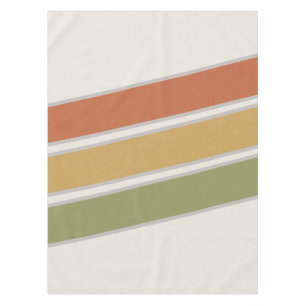 Mid Century Modern Three Stripes  Tablecloth