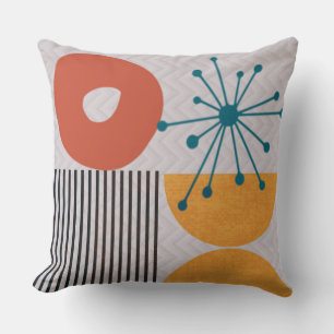 Mid-Century Modern Throw Pillow