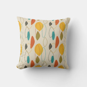 Mid century modern throw pillow