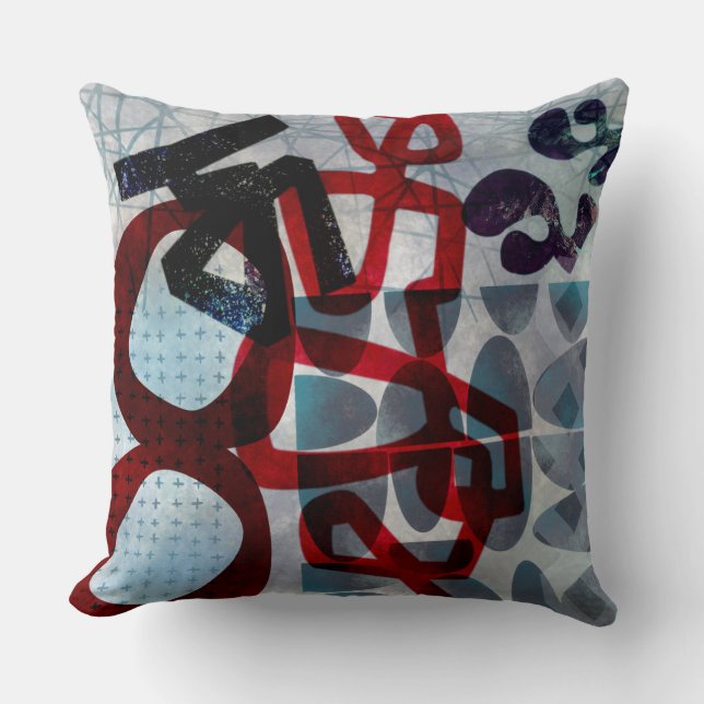 Mid-Century Modern Throw Pillow (Front)