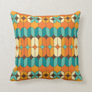 Mid-Century Modern Throw Pillow, Retro Pattern Throw Pillow