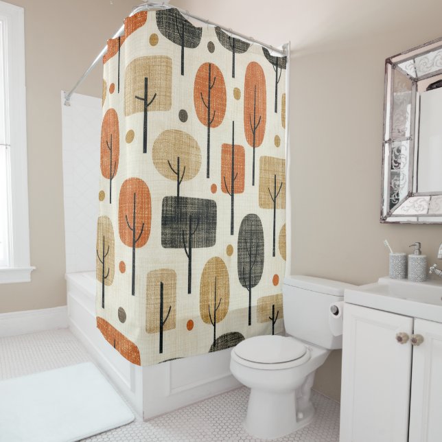Mid Century Modern Tree Pattern (In Situ)